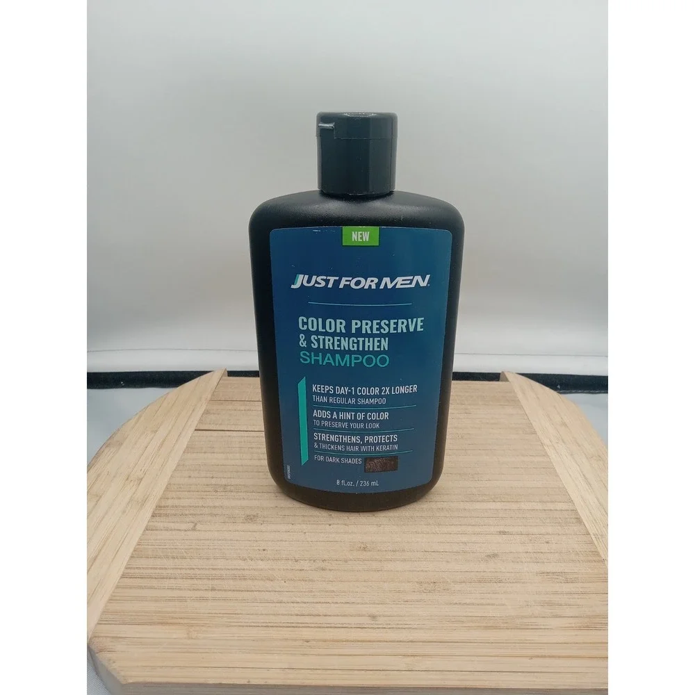 Just For Men Color Preserve & Strengthen Shampoo - 8 oz, Dark Shades-Free Ship